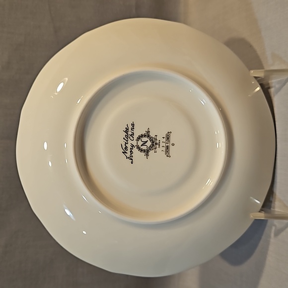 New Noritake Crown Flower 7324 Cup Saucer Only Ivory China - Picture 4 of 7